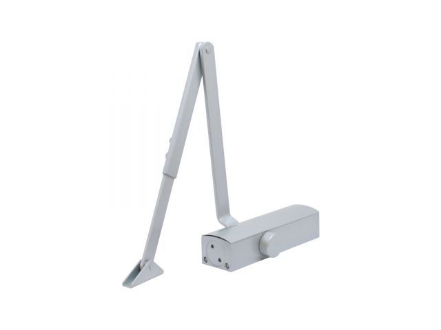 Доводчик дверной БУЛАТ PROFI  ДД 802/3 А-S (40-90 кг) серебро, морозостойкий