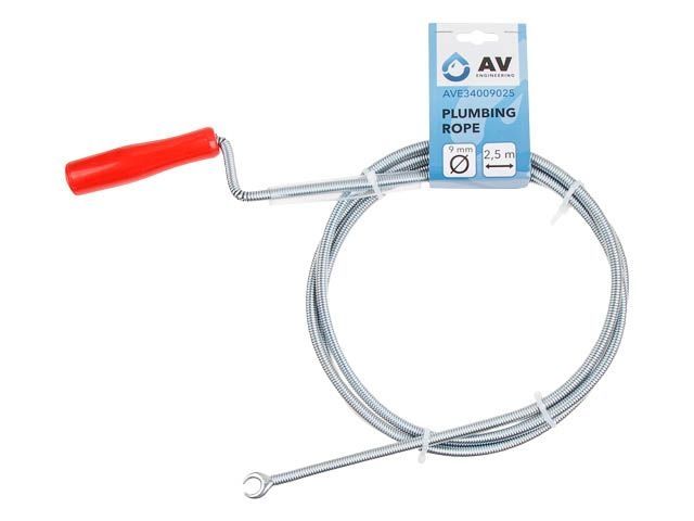 Трос сантехнический пружинный ф 9 мм длина 2,5 м AV Engineering (Стальной)