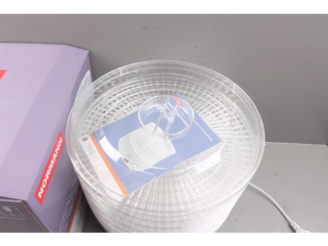 Сушилка для овощей и фруктов AFD-902 NORMANN уцененный (0817233662) (250 Вт; 5 больших лотков; регулировка температуры)