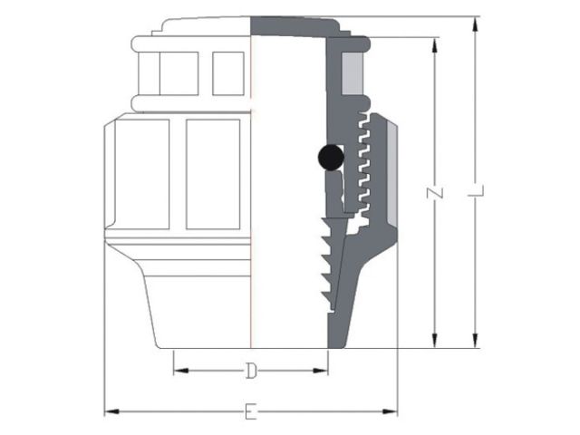 Заглушка 40 (для ПЭ труб), AV Engineering (Полипропилен, макс.  16 бар, макс.  40 °С)