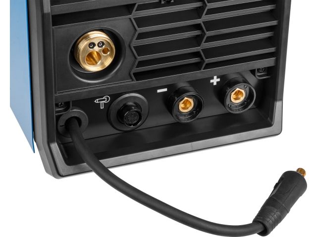 Полуавтомат сварочный Solaris ALUMIG-230DP SYNERGY (230В; MIG/SPOT/FLUX/MMA/TIG/PULSE/DP; синергетич.программы; евроразъем; горелка 3 м)