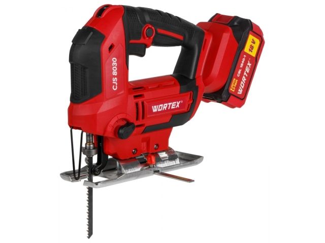 Аккум. лобзик WORTEX CJS 8030 в чем. ALL1 XLT SET 18 В, 500-3000 об/мин, 85 мм, 1х4 А*ч