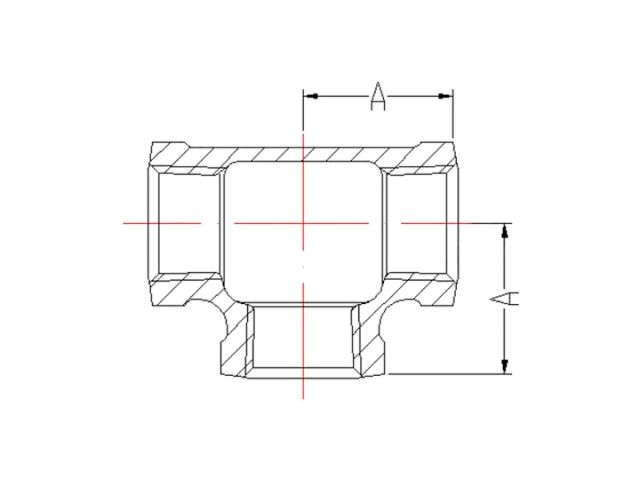 Тройник 1 1/4" чугун оцинк., AV Engineering