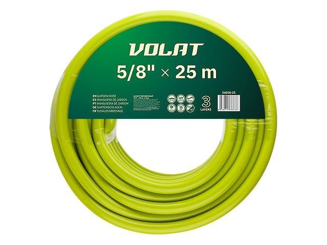 Шланг поливочный 5/8" 25м ВОЛАТ (3 слоя)