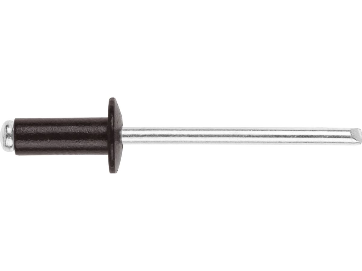 Заклепка вытяжная 4.8х12 мм алюминий/сталь, RAL 8019 (10000 шт в коробе) STARFIX