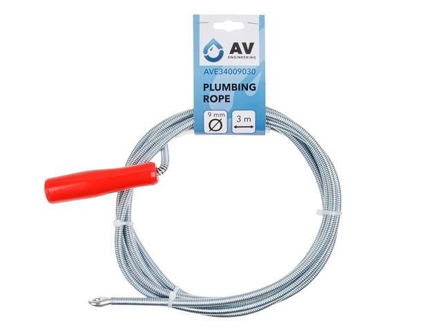 Трос сантехнический пружинный ф 9 мм длина 3 м AV Engineering (Стальной)
