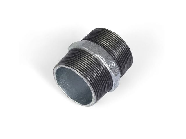 Ниппель 1 1/4″ нар.-нар. чугун оцинк., AV Engineering