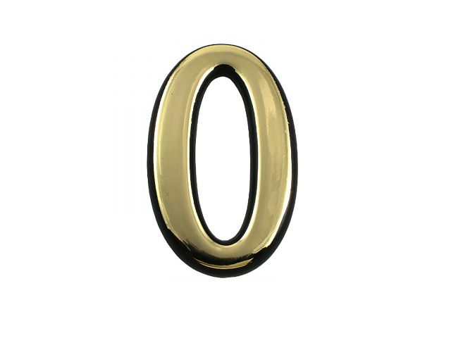 Цифра дверная АЛЛЮР БОЛЬШАЯ пластик «0» золото