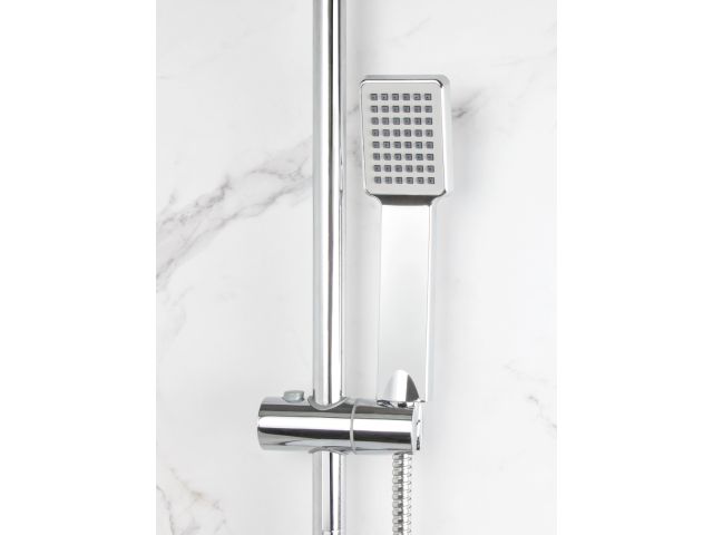 Душевая система D35-B, серия 380 ECONOCE (Короткий поворотный L-излив, высота 950-1430 мм, лейка и шланг в комплекте)