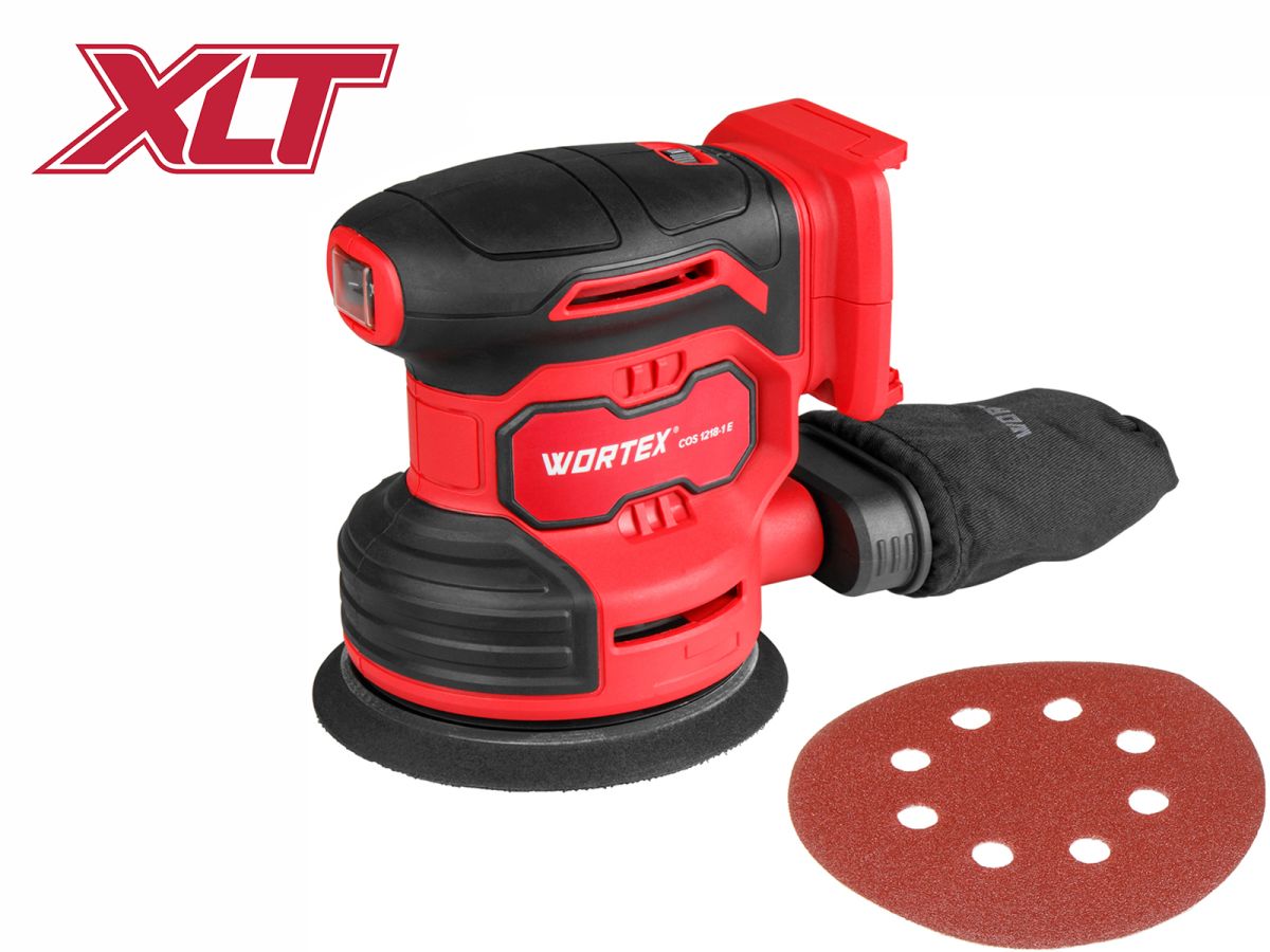 Аккум. эксцентриковая шлифмашина WORTEX COS 1218-1 E в кор. ALL1 XLT SOLO 18В, 125 мм, 6000-13000 об