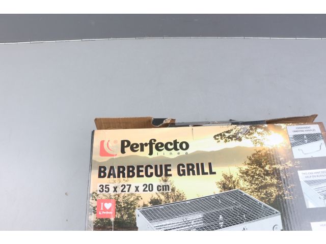 Мангал-барбекю складной с решеткой, 35х27х20 см, нержавеющая сталь, PERFECTO LINEA уцененный (2203