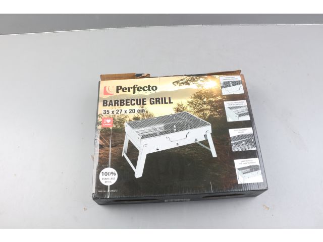 Мангал-барбекю складной с решеткой, 35х27х20 см, нержавеющая сталь, PERFECTO LINEA уцененный (2203