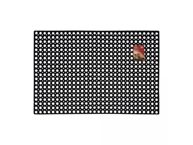 Коврик придверный ячеистый, грязесборный, 80х120х1,6 см, черный, VORTEX