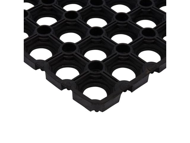 Коврик придверный ячеистый, грязесборный, 80х120х1,6 см, черный, VORTEX