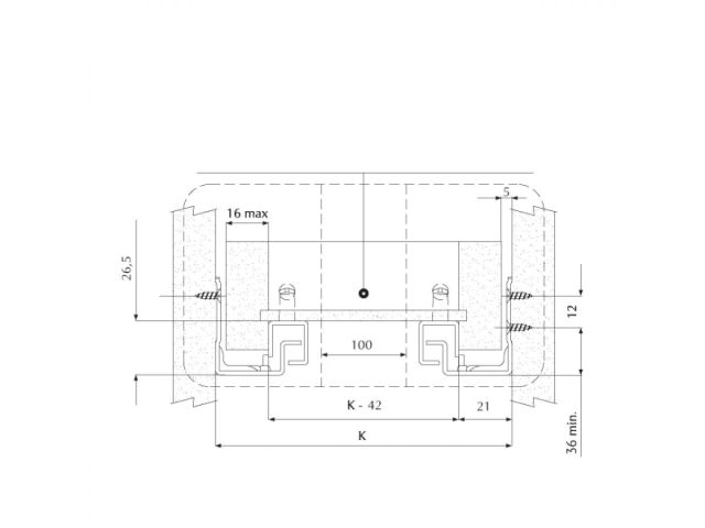 Направляющая шариковая скрытого типа 450 мм Clip-on полного выдв. с доводчиком 2 шт STARFIX
