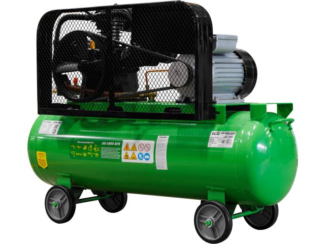 Компрессор ECO AE-1003-B70 ременной (580 л/мин, 8 атм, ременной, масляный, ресив. 100 л, 230 В, 3.00 кВт)