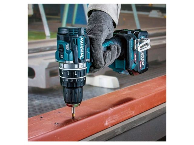 Аккум. ударная дрель-шуруповерт MAKITA XGT  HP002GD201 в кейсе (ОТГРУЗКА ТОЛЬКО ПО ЭТН/ЭТТН | 40.0 В, 2 акк., 2.5 А/ч Li-Ion, 2 скор., 65 Нм