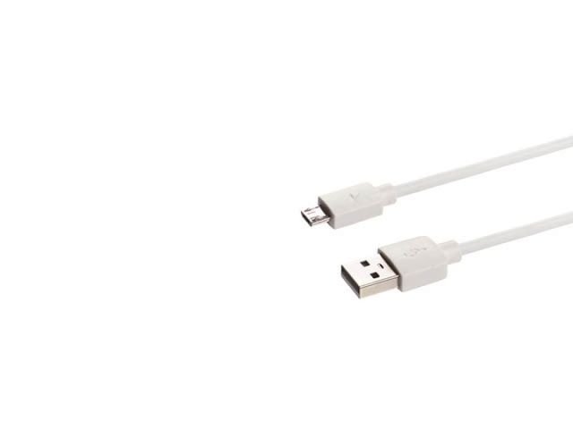 Дата-кабель, ДК 4, USB - micro USB, 1 м, белый, TDM