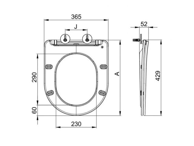 Сиденье для унитаза AV Engineering, COMFORT X1 (Дюропласт)