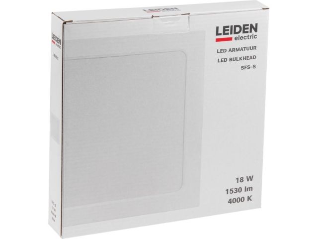 Светильник светодиодный накладной квадрат 18 Вт 4000К, IP44 SFS-S LEIDEN ELECTRIC (225*225 мм)
