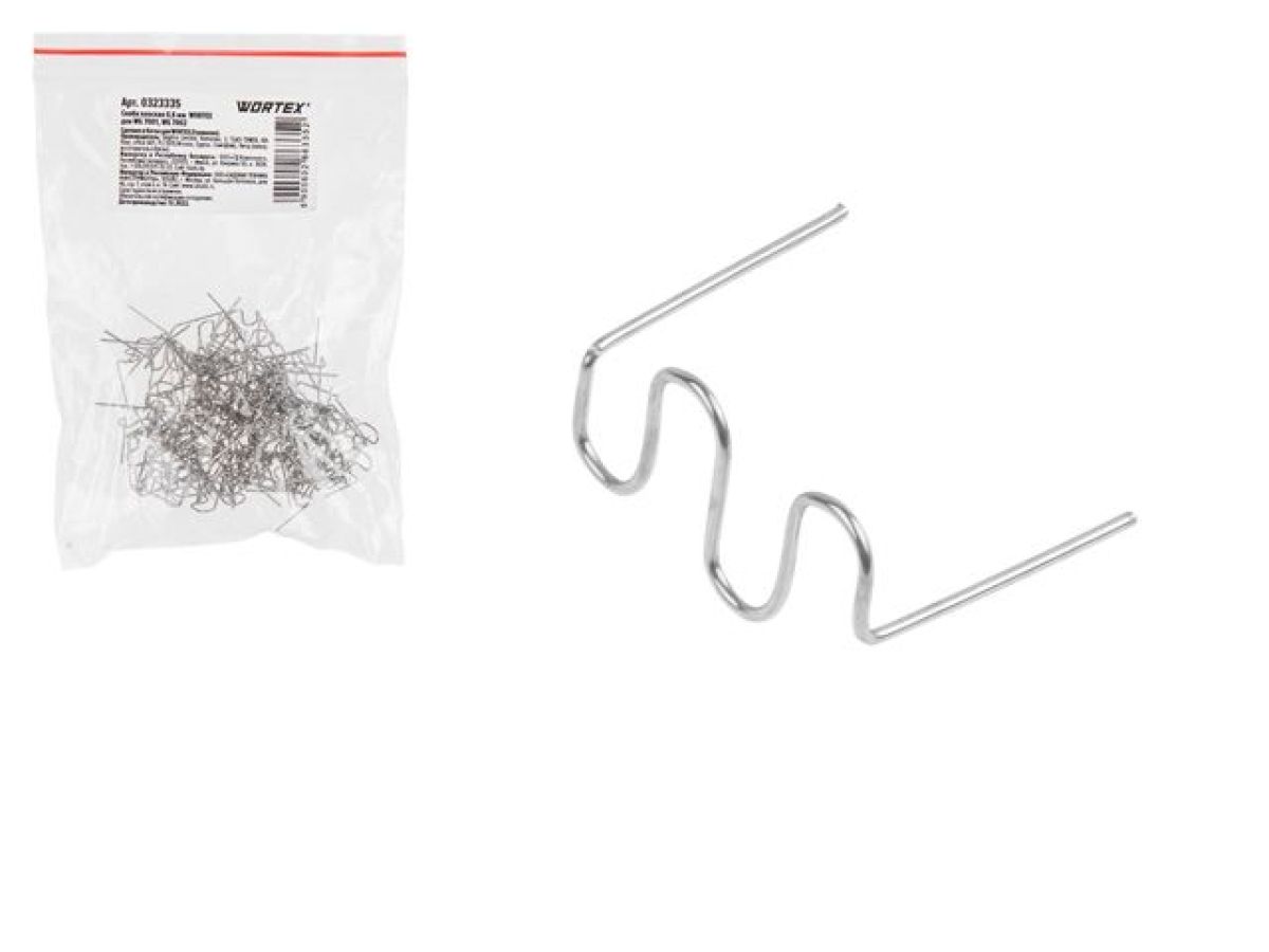 Скоба плоская 0,6 мм WORTEX для WG 7001, WG 7002 100шт. в уп.