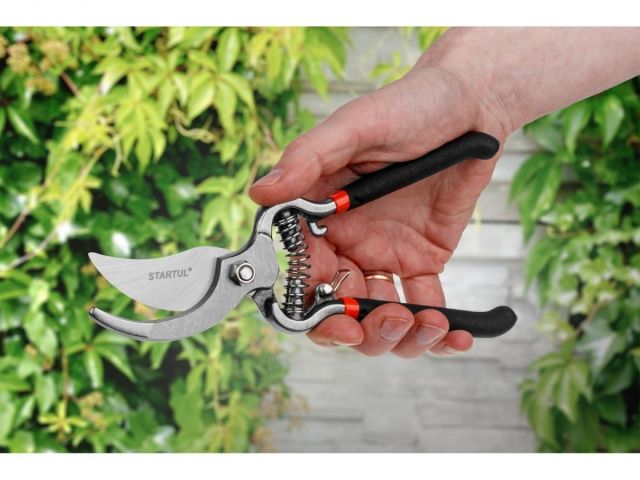 Секатор плоскостной 21см STARTUL GARDEN (ST6410-04) (Цельнометаллический)
