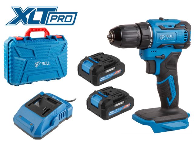 Аккум. дрель-шуруповерт BULL SR 1804 в чем. XLTpro БЕСЩЕТ., Импульс., 18 В, 45 Н*м, 2х2 А*ч, з/у 2 А (ОТГРУЗКА ТОЛЬКО ПО ЭТН/ЭТТН | шурупы д