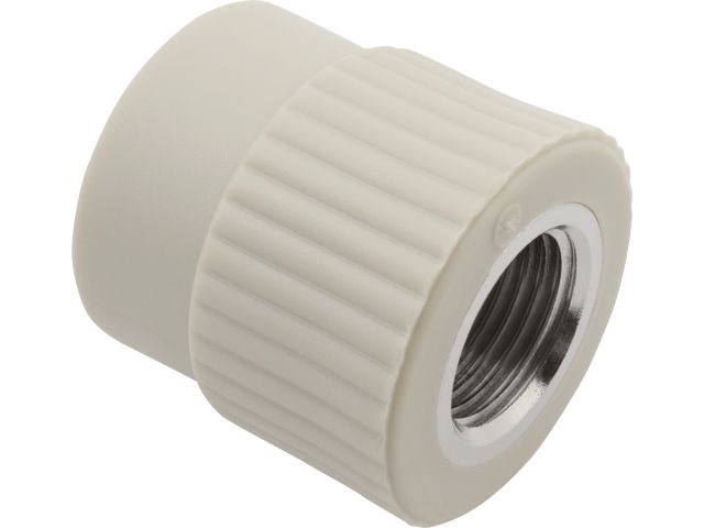 Муфта ПП комб. вн. 25×3/4″ сер. FV Plast