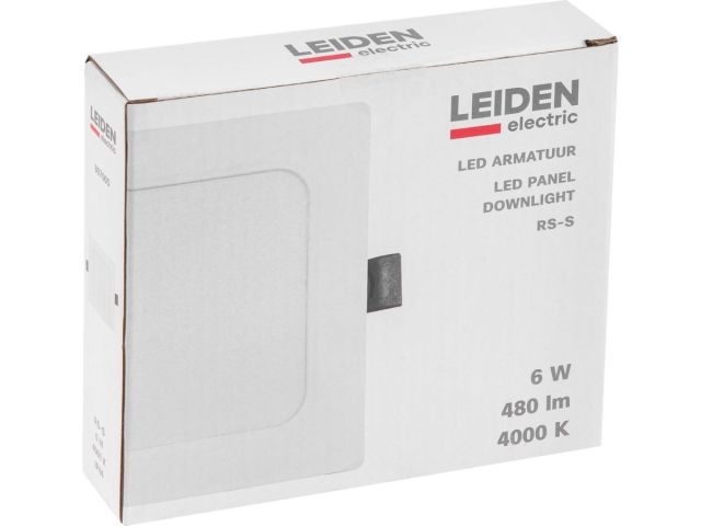 Светильник светодиодный встраиваемый квадрат 6 Вт 4000К, IP44 RS-S LEIDEN ELECTRIC (120*120 мм)