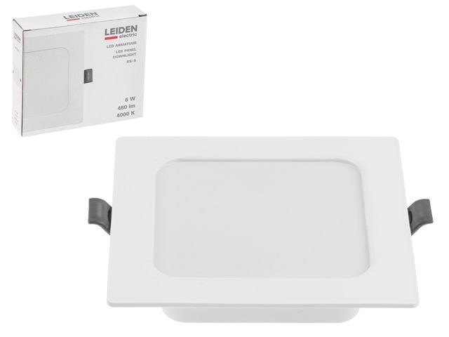 Светильник светодиодный встраиваемый квадрат 6 Вт 4000К, IP44 RS-S LEIDEN ELECTRIC (120*120 мм)