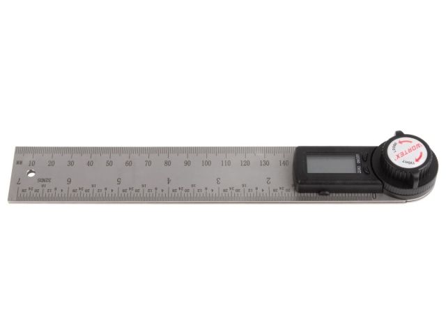 Угломер-линейка электронный WORTEX DAR 2000 в кор. +-0,2°, 200 мм