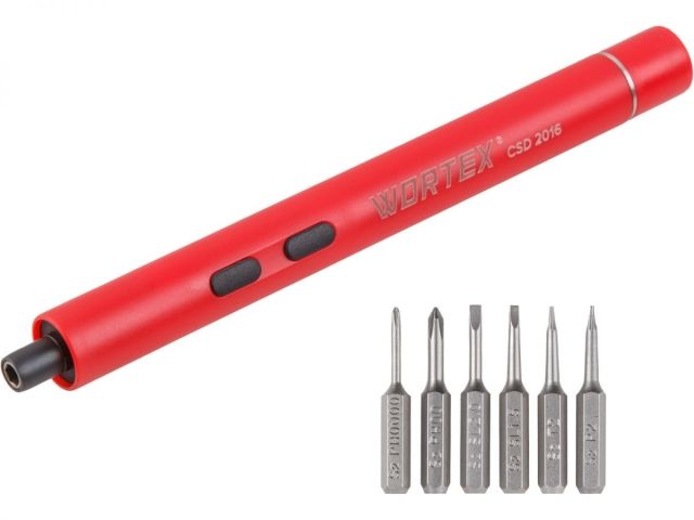 Отвертка электрическая WORTEX CSD 2016 в блистере 0.15 Нм, 160 об/мин (Шестигранник 4 мм, 35 г)