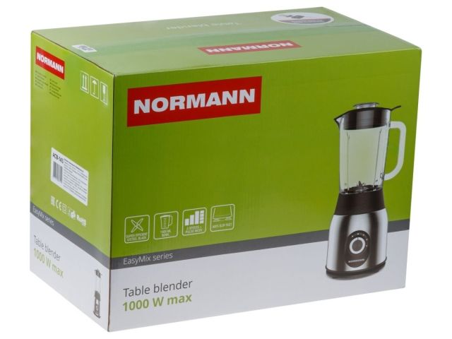 Блендер стационарный ACB-143 NORMANN (1000 Вт; 3 скор.+ пульс; стеклянная чаша 1,5 л)