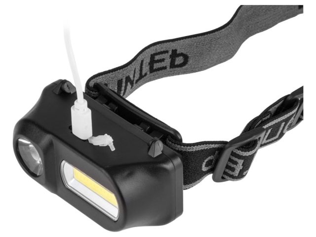 Фонарь налобный светодиодный аккум. 3Вт+3Вт ЮПИТЕР (USB A - micro-USB кабель в комплекте)