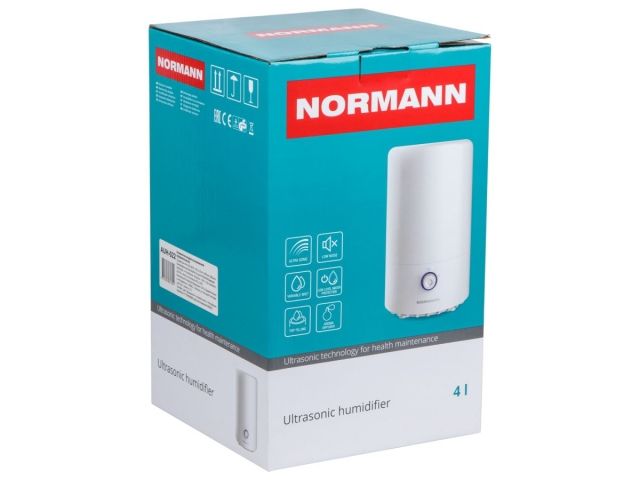 Увлажнитель воздуха NORMANN AUH-022 (25 Вт; 4 л; произв. 280 мл/ч; площадь 30 кв.м; верх заливка)