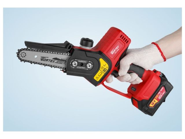 Аккум. мини-пила WORTEX CEC 2518 ALL1 XLT в кор. ALL1 XLT SOLO БЕСЩЕТ., 18 В, 10 см (шина 10 см (4"), 1/4", 3 мм)