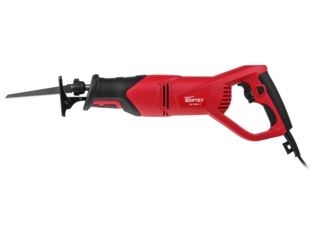Сабельная пила WORTEX SR 1508-1 E в кор. + 2 пильных полотна 800 Вт, дер. 150 мм, ход 20 мм, рег.об.