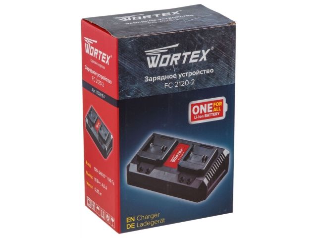 Зарядное устройство WORTEX FC 2120-2 ALL1 XLT 2 слота, 4 А + 4 А (быстрая зарядка)