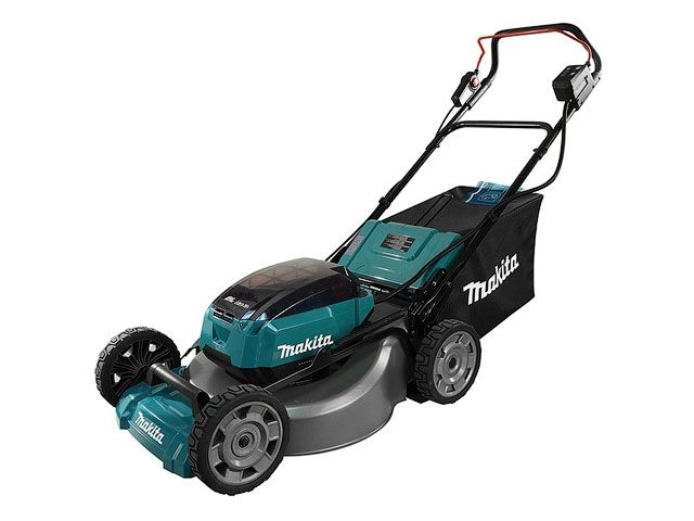 Газонокосилка аккумуляторная MAKITA LXT DLM 530 Z (18+18 В, БЕЗ АККУМУЛЯТОРА, шир. 530 мм, выс. 20-100 мм, пластм. корпус, мульчир., травосб