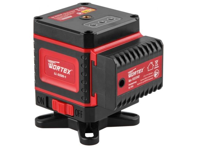 Нивелир лазерный WORTEX LL 0330-1 в чем. + аксессуары 3х360°, до 25 м, +/- 0.3 мм/м, зеленый (резьба 1/4")