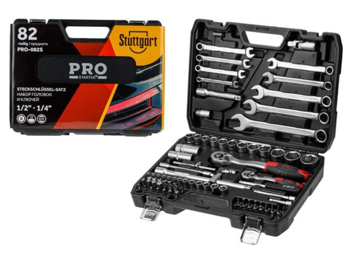 Набор головок и ключей 82пр. 1/4",1/2" PRO STARTUL STUTTGART (PRO-082S)