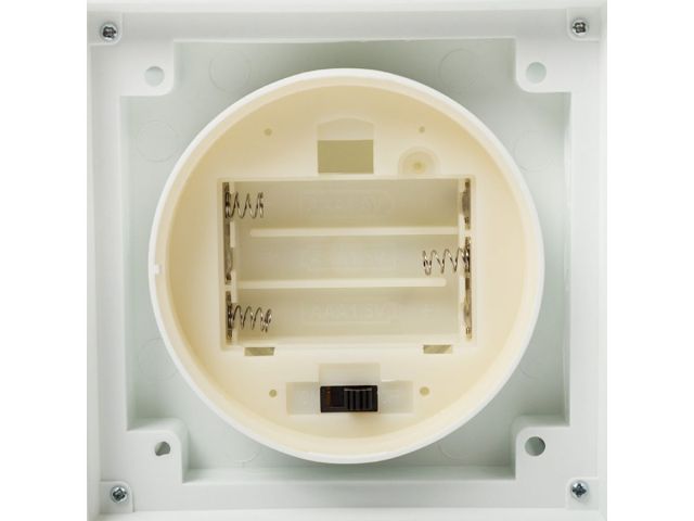 Фонарь декоративный с лампочкой, белый корпус, 10,5х10,5х24 см, цвет теплый белый NEON-NIGHT (Класс защиты 3; IP20; Тип питания: батарейки)