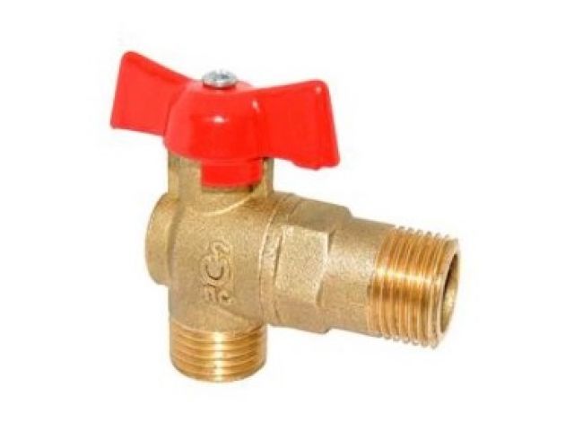 Кран шаровый угловой 1/2″ х 1/2″ PN1,6 МПа, 11Б27п17, Цветлит