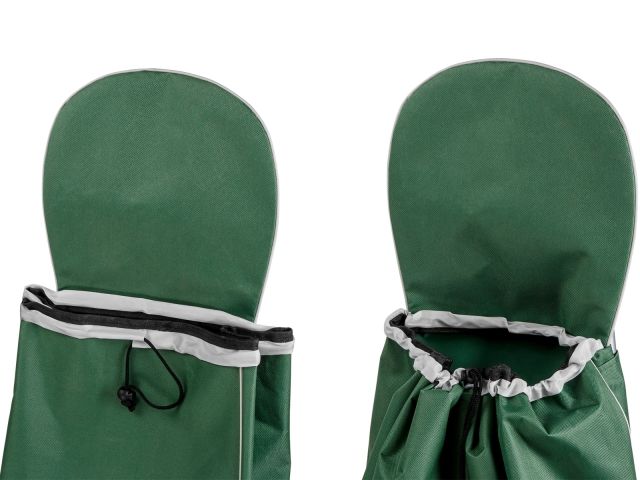 Сумка-тележка хозяйственная на колесах 30 кг, зеленая, полоска, PERFECTO LINEA