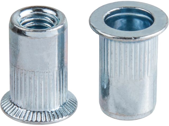 Заклепка резьбовая М6 потай бортик, белый цинк (25 шт в зип-локе) STARFIX