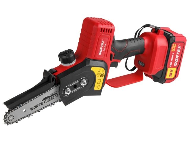 Аккум. мини-пила WORTEX CEC 2518 ALL1 XLT в чем. ALL1 XLT SET БЕСЩЕТ., 18 В, 10 см, 1х4 А*ч (шина 10 см (4"), 1/4", 3 мм)