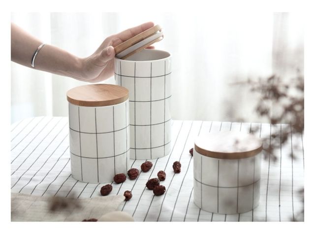 Банка для сыпучих продуктов керамическая, 750 мл, Bella, PERFECTO LINEA