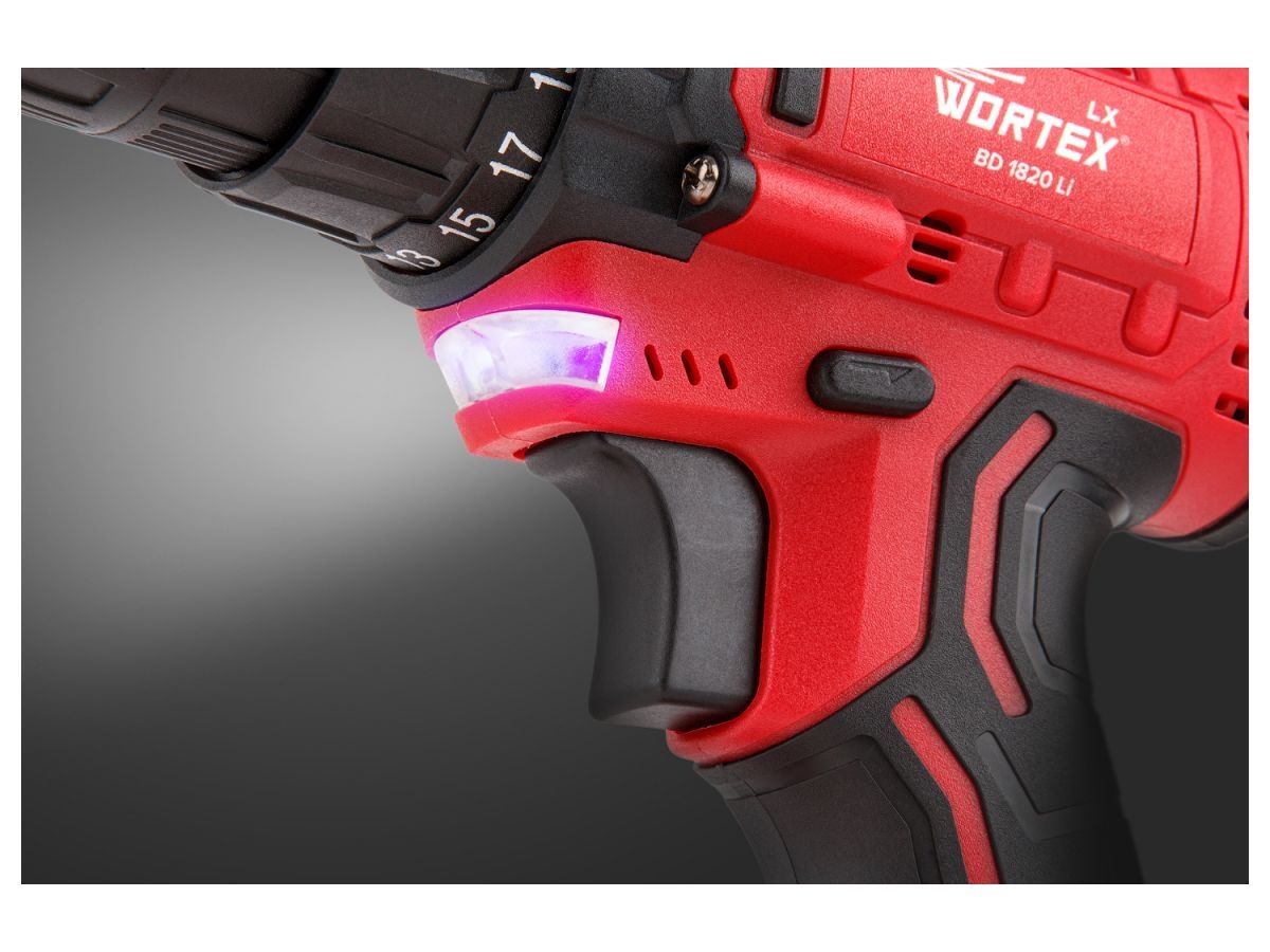 Аккум. дрель-шуруповерт WORTEX LX BD 1820 Li в чем. ALL1 XLT, 18 В, 30 Н*м, 2х2 А*ч, БЗП 10 мм