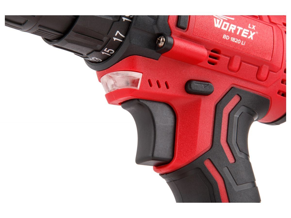 Аккум. дрель-шуруповерт WORTEX LX BD 1820 Li в чем. ALL1 XLT, 18 В, 30 Н*м, 2х2 А*ч, БЗП 10 мм
