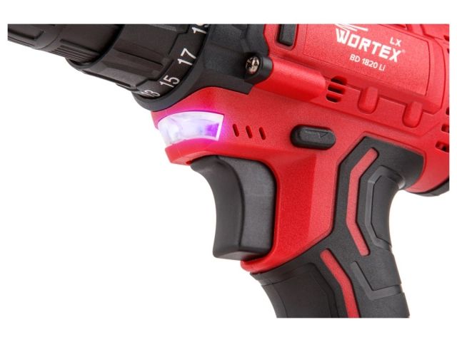 Аккум. дрель-шуруповерт WORTEX LX BD 1820 Li в чем. ALL1 XLT, 18 В, 30 Н*м, 2х2 А*ч, БЗП 10 мм (2 скорости)